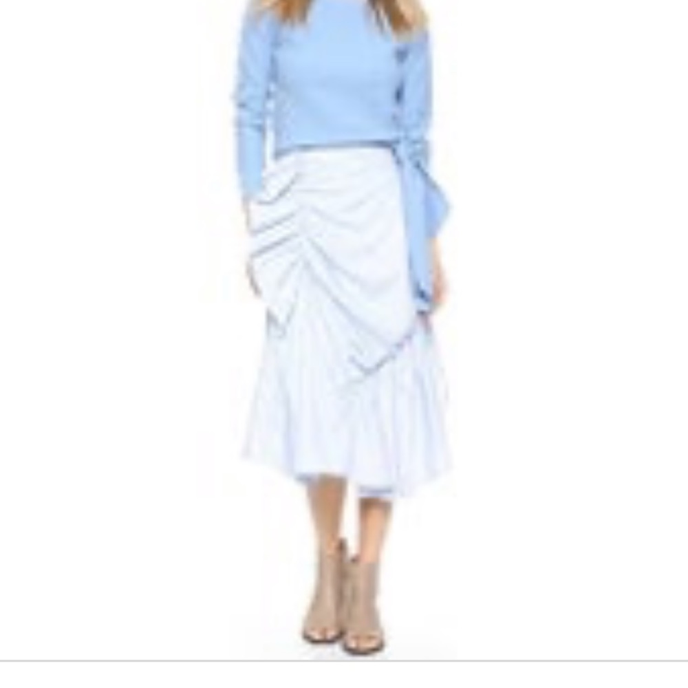 Trouve Striped Ruched Skirt